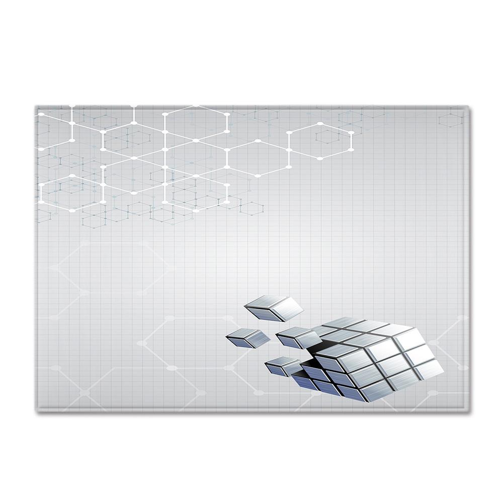 Striped Checked Large Carpet Feather Wind Bedroom Floor Mat