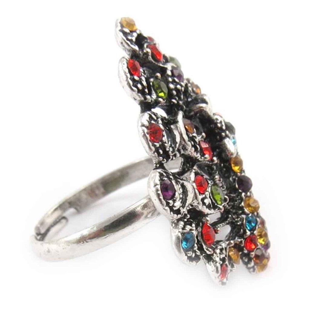 Les Trésors De Lily [J8014] - Designer-Ring 'Majestic Peacock'