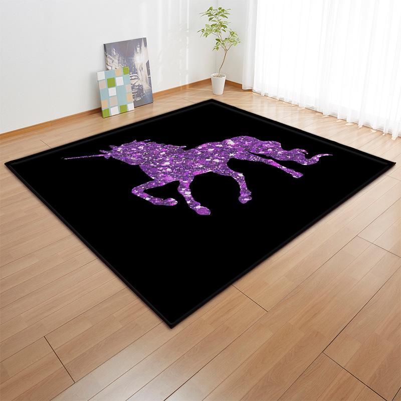 Cartoon Pink Rainbow Unicorn Carpet Soft Girl Room Rugs and Carpets for Home Living Room Cute Kids Bedroom Play Mat Home Decor