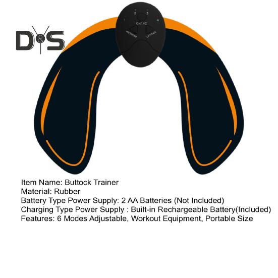 Gesäßtrainer mit Fernbedienung, 6 einstellbare Modi, Smart Hip Glute Toner, EMS-Muskelstimulator, Booty-Trainingspflaster, Massagegerät, Trainingsmaschine