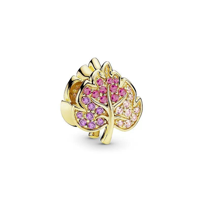 NEW DIY Sparkling Gold-Plating Serise Family Star Flower Cake Charm Bead Fit Silver European Bracelet Jewelry Gift