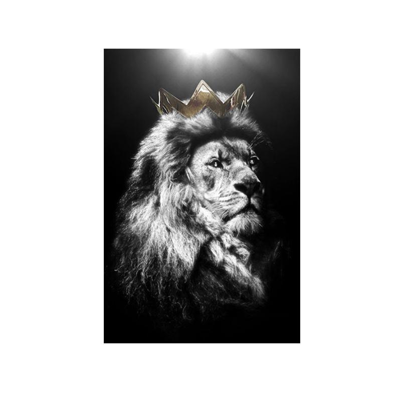 

Король Лев, художественные холсты с животными, постеры и принты, современная живопись, настенные панно для гостиной, украшения дома, Cuadros 30X40cm No Frame