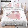 Cartoon Sloth Bedding Set for Bedroom Home Manga Style Sloth Print Duvet Cover Lazy Sleeping Australian Animal Soft Quilt Cover
