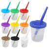 30Pcs Paint Cups With Lids For Kids, Spill Proof Learning Color Cups For Artist