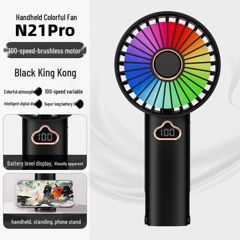 Portable Handheld Turbo Fan with USB and Digital Display Digital Display Handheld Fan