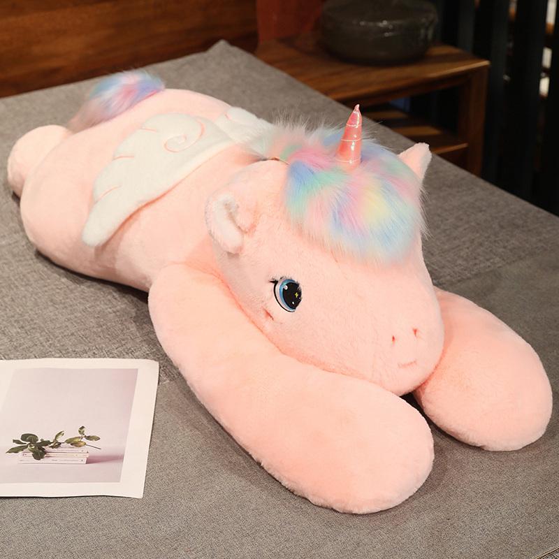 60-100 Giant Rainbow Unicorn Plush Doll Pillow Super Soft Cartoon Animal Unicorn Toy Home Decor Gift for Boys and Girls