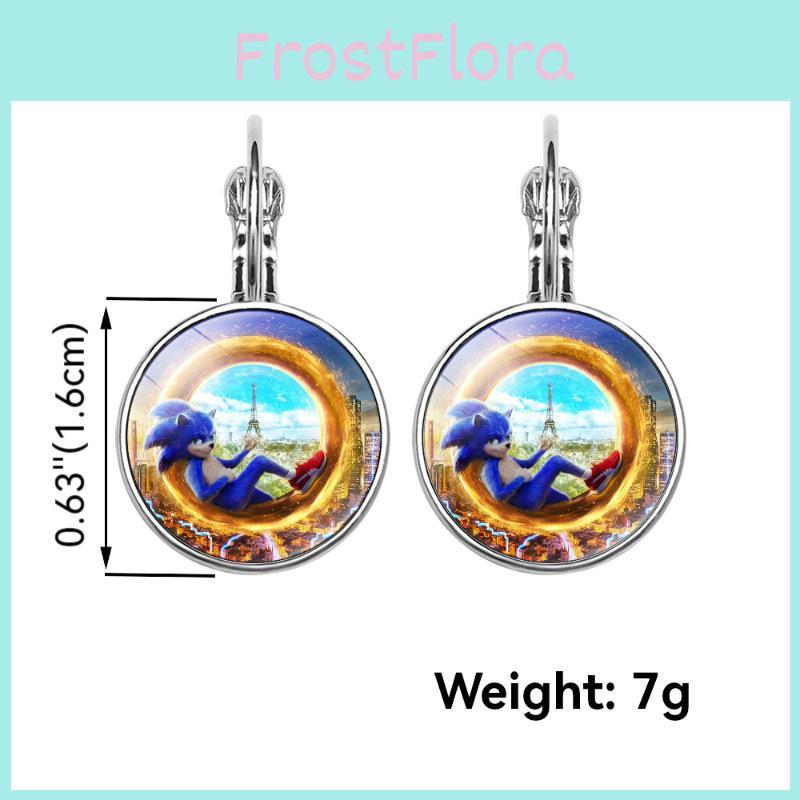 Adorable Sonic Hedgehog Earrings Cartoon Character Jewelry For Anime Fans