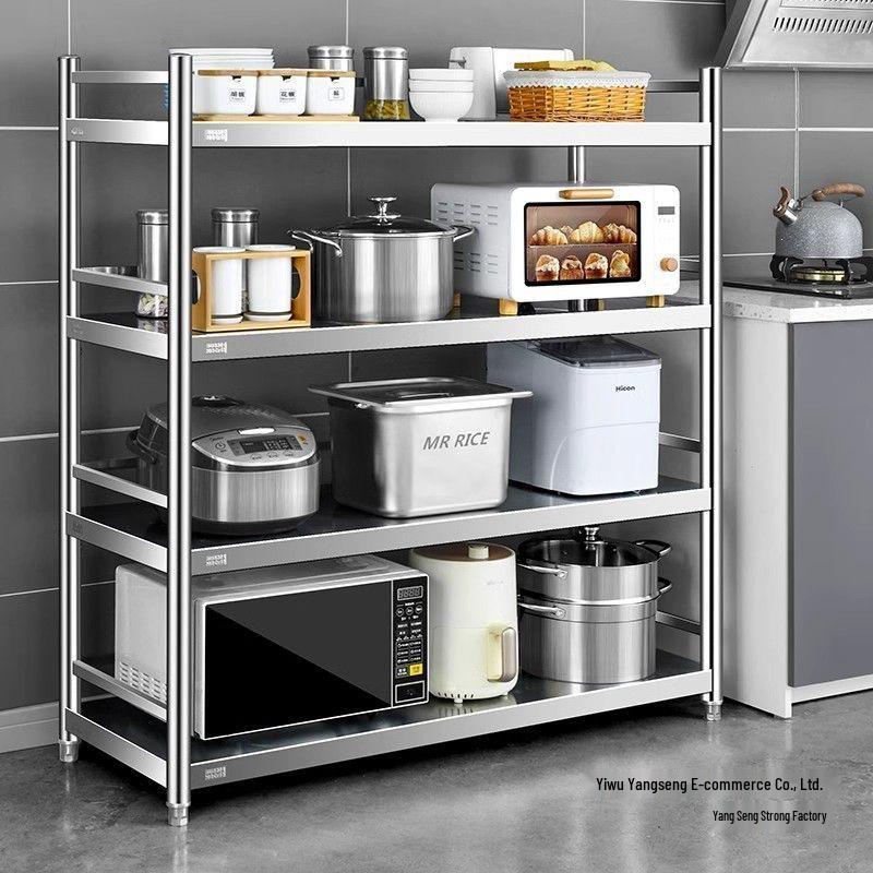 304 Stainless Steel Multi-Layer Kitchen Storage Rack for Oven & Microwave