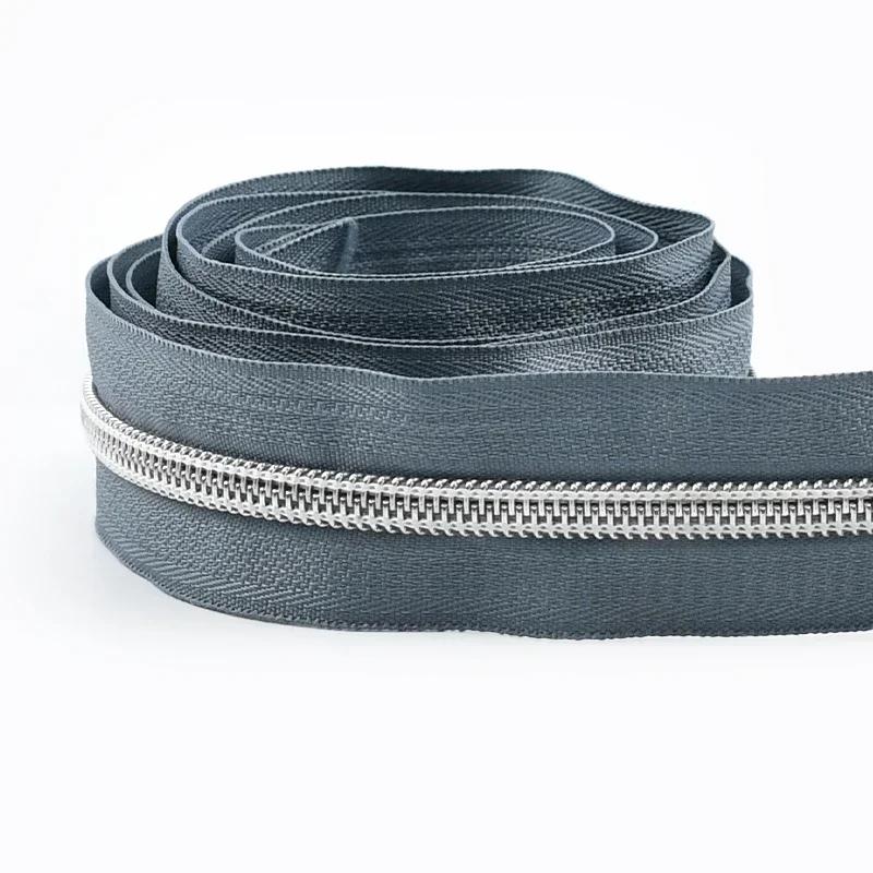 Meetee 1-10M 5# Nylon Zippers for Bag Shoes Garment Plasic Roll Zipper By The Meter Decor Zips Repair Kit DIY Sewing Accessories
