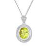 New Sterling Silver Oval Necklace Natural Crystal Stone Pendant Necklace Women's Niche Premium Light Luxury Versatile Clavicle Chain Daily Gifts