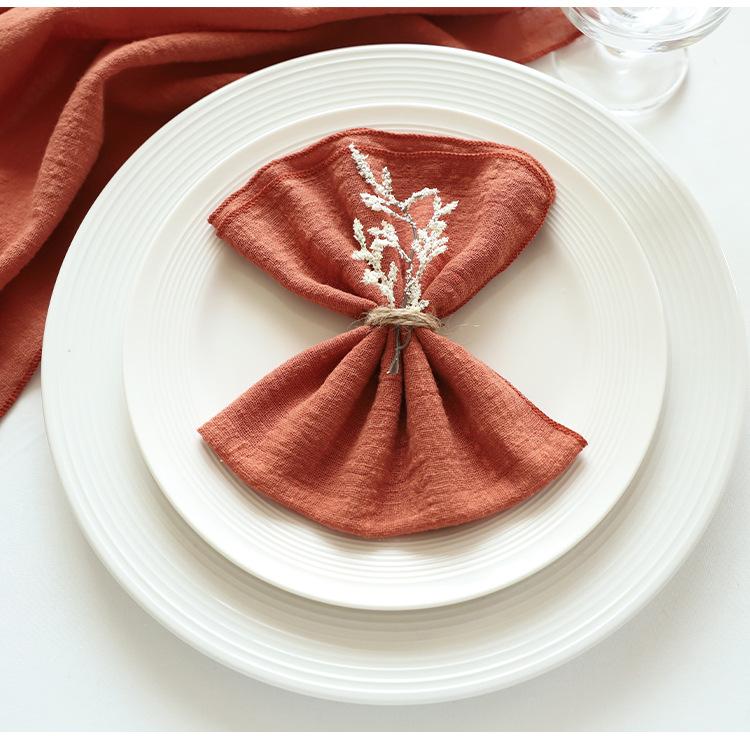 10 יחידות מפית בד כותנה מפית ארוחת ערב בכמות גדולה רחיצה 11.5"×11.5" לחתונה וינטג' מסיבה מקלחת תינוק מקלחת כלה יום הולדת