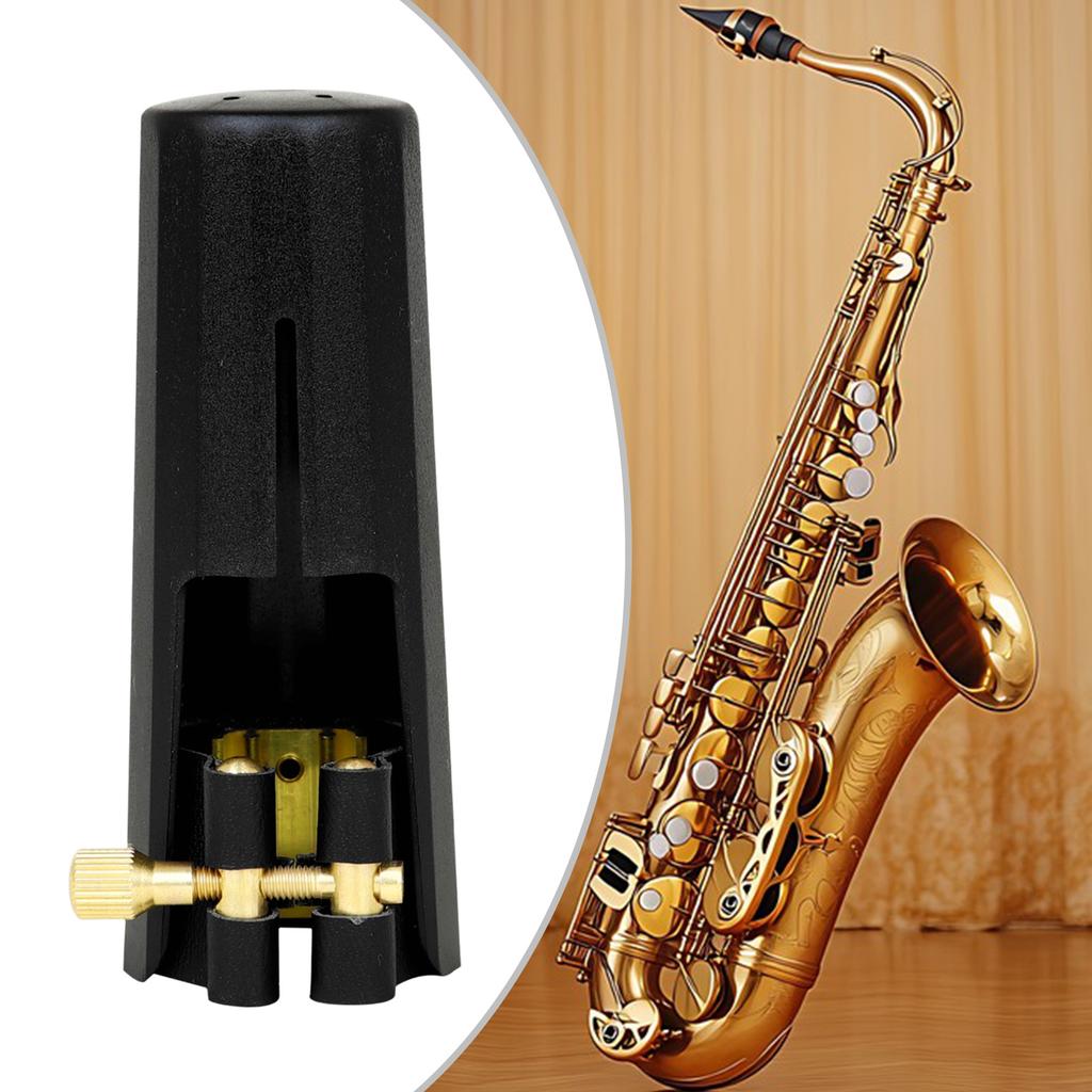 Tenor Saxophone Mouthpiece Ligature Caps Clip Leather Ligature Fastener & Plastic Caps Woodwind Instrument Accessory