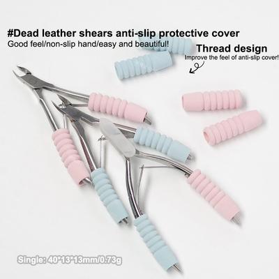6 Pièces Protection Ongle Art Manchon Ciseaux Peau Morte Capuchon Main Pince Housse Pour Ciseaux Cuticules Ongles Kit Outils Manucure Pédicure
