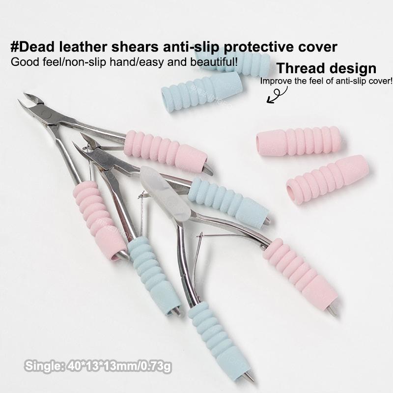 6 Pcs Nail Art Protective Sleeve Dead Skin Scissor Hand Cap Nipper Cover For Nail Cuticle Scissors Manicure Pedicure Tools Kit