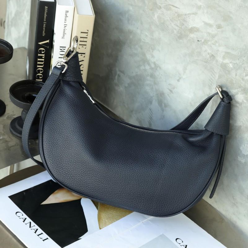 Bag First-layer Cowhide High-quality Niche Casual Croissant Genuine Leather Women's Large-capacity Cross-arm Dumpling