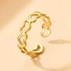 Sweet Fairy Heart-Shaped Adjustable Stainless Steel Ring for Women