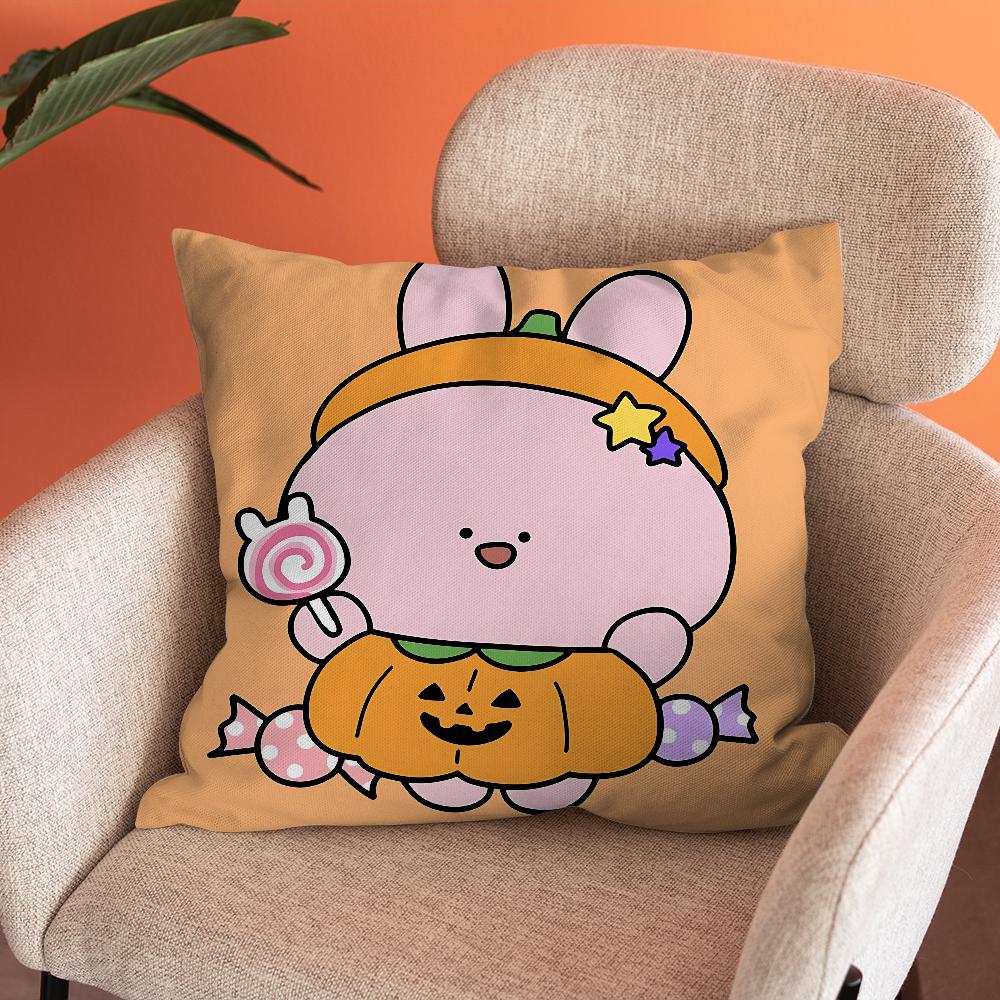 A-Asamimichan Cute Bunny Pillow Case Soft Cushion Cases for Farmhouse Sofa Decor Home Decorations and Protector Pillow Case