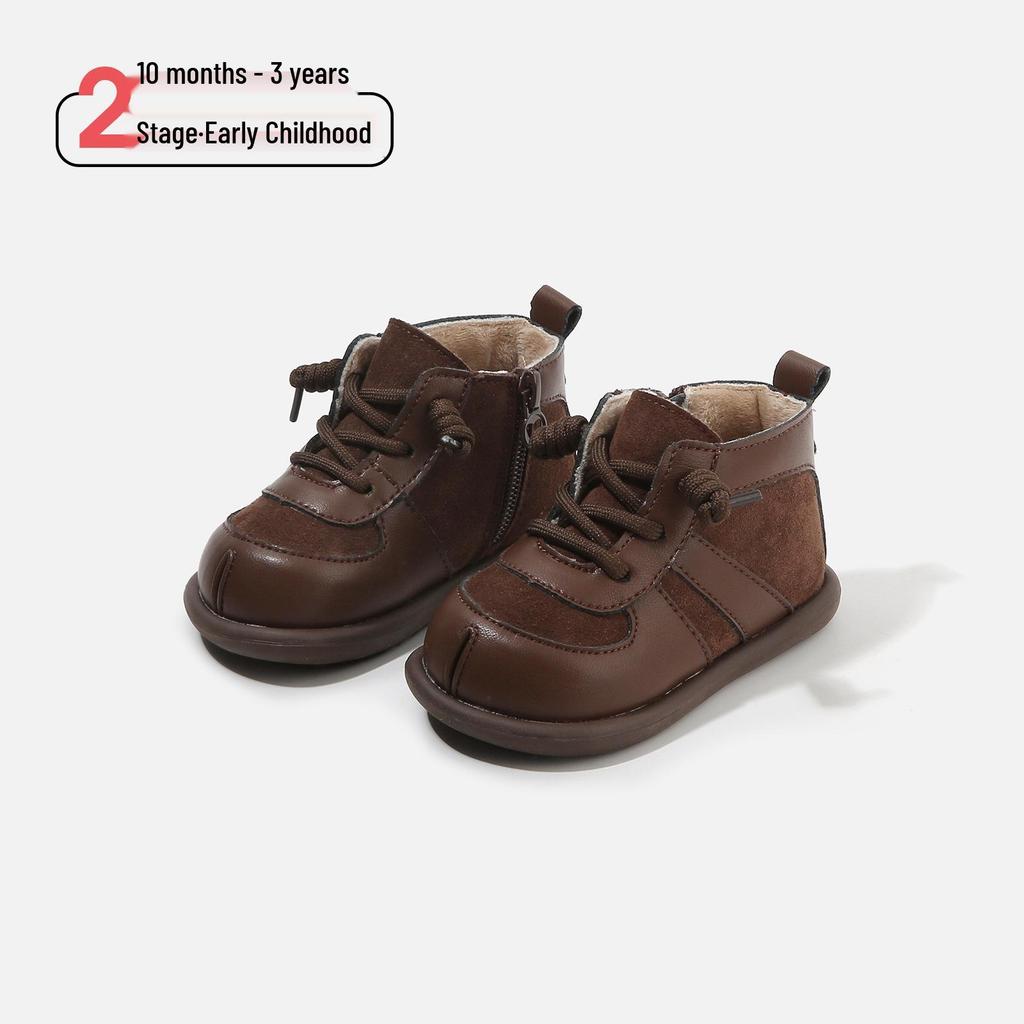 Autumn/Winter Unisex Baby Cotton Soft Sole Non-slip Shoes - Versatile Fashion for Infants & Toddlers