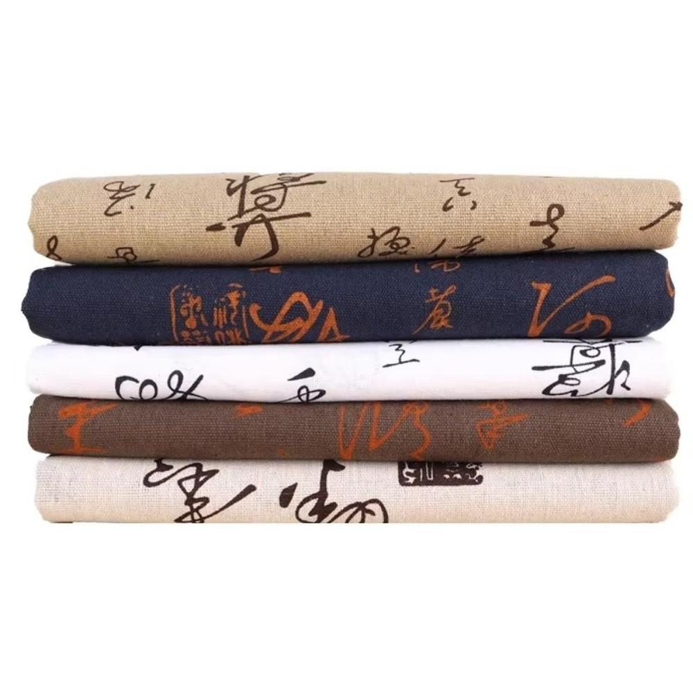 Chinese Character Printed Linen Tablecloth 150×50cm/200×150cm Dust Cover