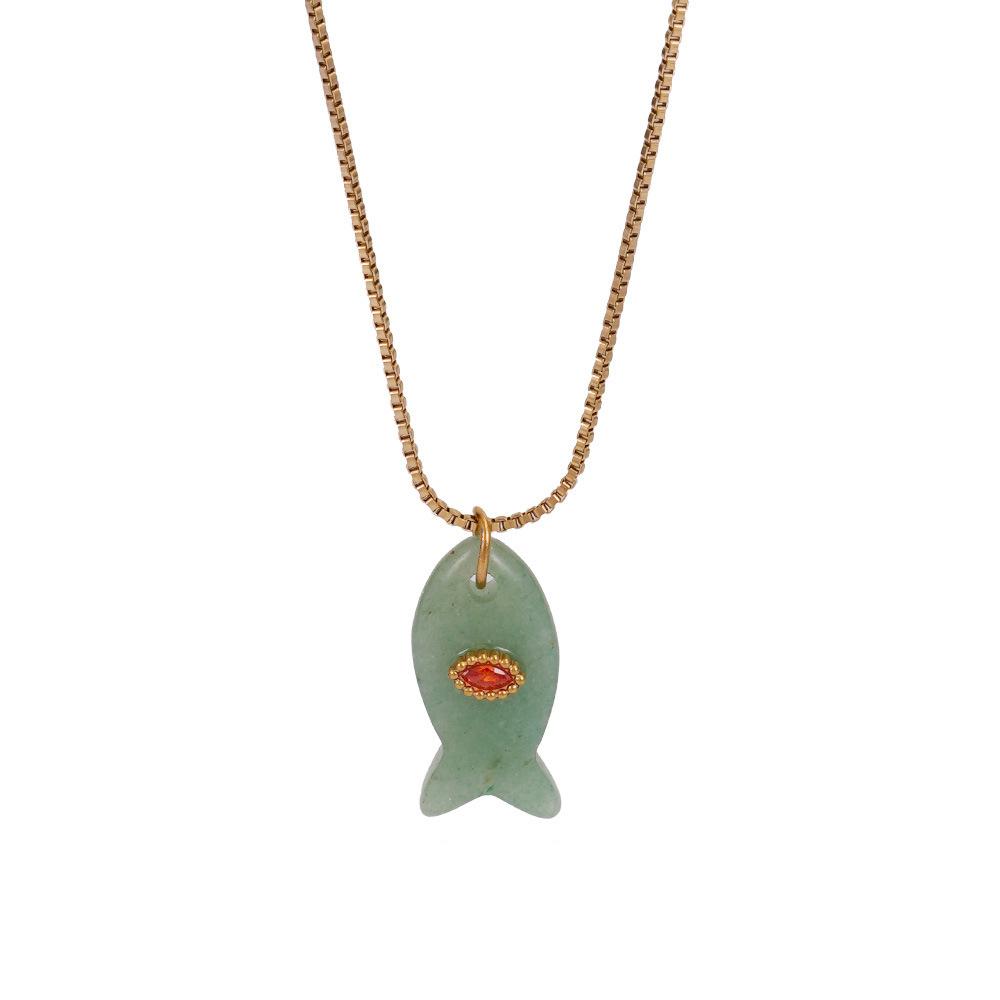 1 Stück Trendige Bohemia Mini-Fisch-Halskette Schmuck Handgefertigte Fisch-Anhänger-Halskette Weihnachtsgeschenk
