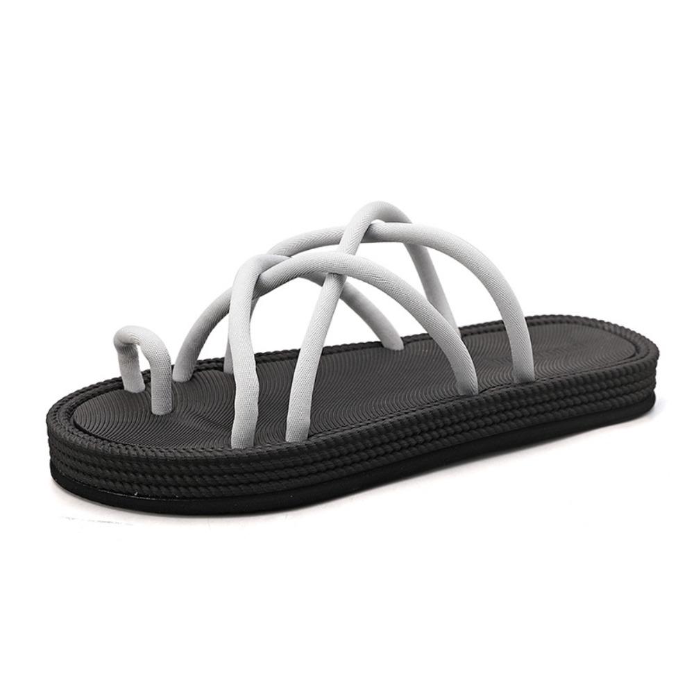 Men's Flip Flops Outdoor Men's Woven Rope Slippers Non Slip Wear Resistant Casual Versatile Outdoor Sandals Man Summer Slippers