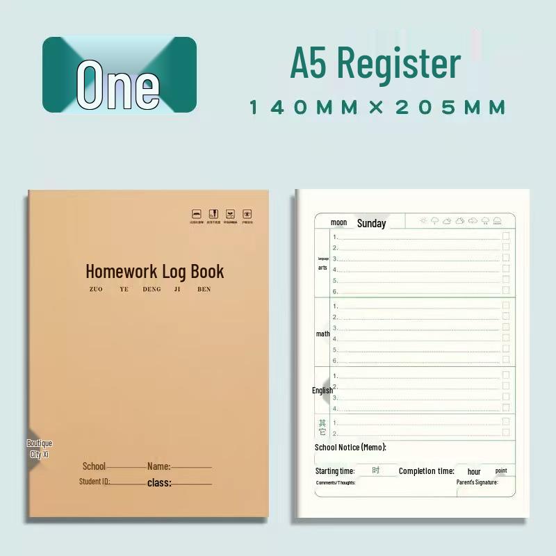 

A5/B5 Тетрадь для семьи в мягкой обложке в линейку - Подходит для первого и второго класса