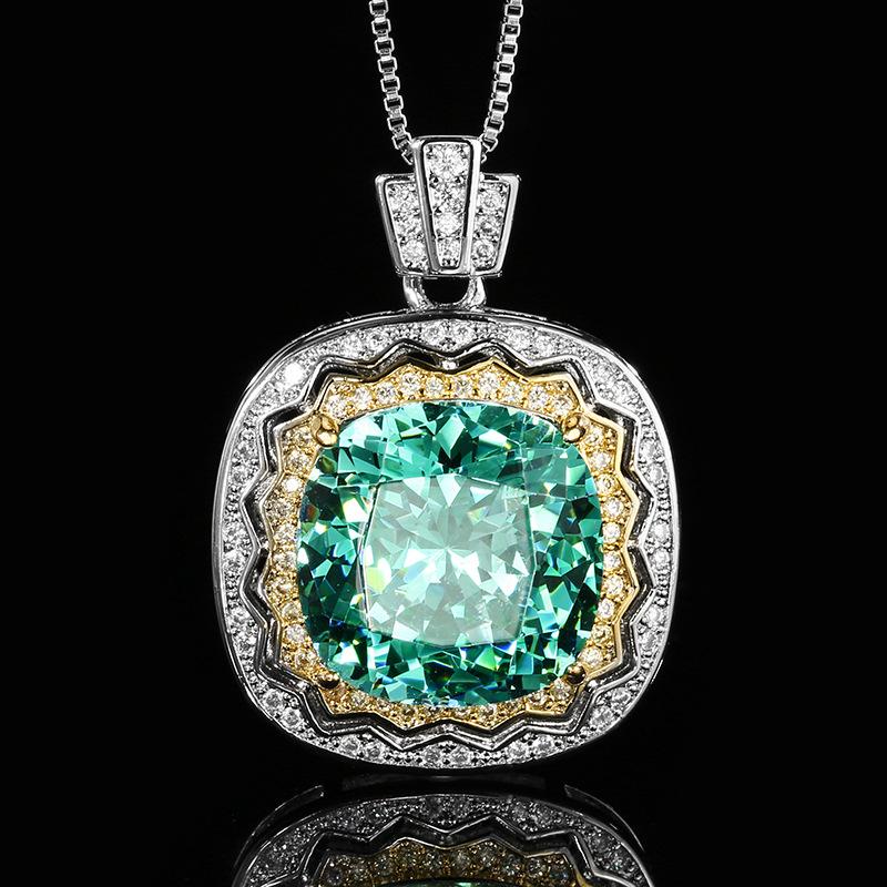 Ювелирное изделие Медное дно Позолоченное Имитация Птичьего гнезда Чепала Зеленый Премиум Костюм Женский 14 * 14