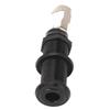 Guitar End Pin Jack Socket Threaded Metal 6.35mm for Bass Electric Guitar Output GT208 Black