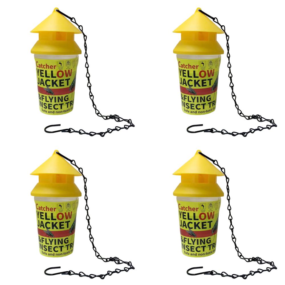 

6UK Fly Bag Trap PP+Wire Chain Net Trap for Parks/Orchards/Vegetables (D)