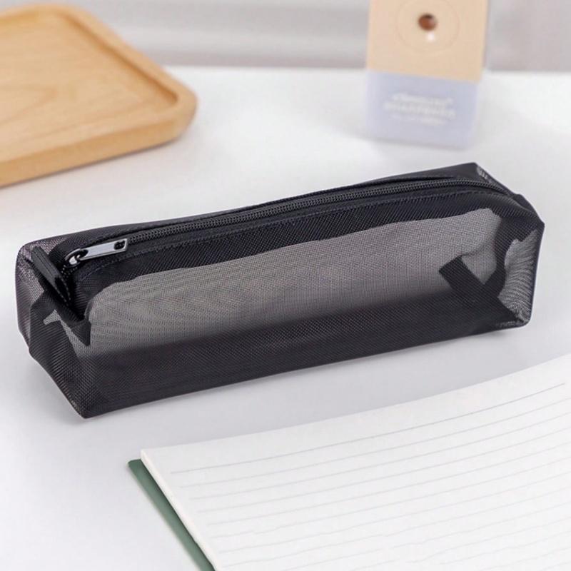 1 Stück Transparente Netz-Federtasche, Tragbare Aufbewahrung Geeignet für Schüler, Multifunktionale Transparente Federtasche