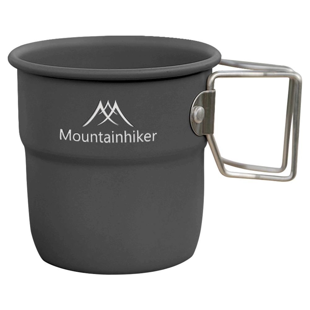 300ml Camping Water Cup with Foldable Handle Picnic Water Mug Aluminum Alloy Lightweight Camping Cup for Tourist Trekking Hiking