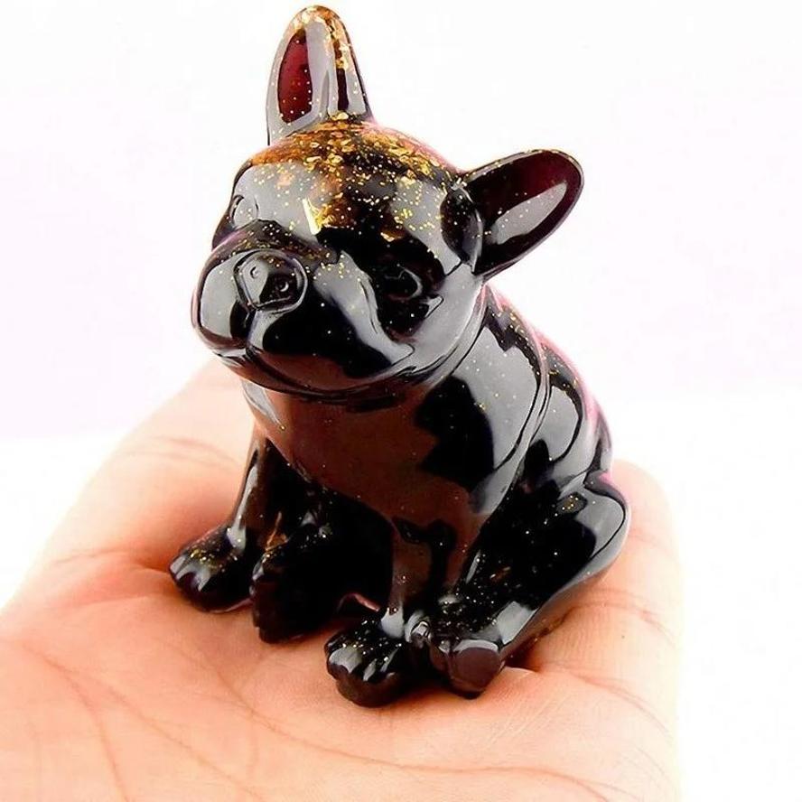 1 Pcs Crystal Epoxy Mould 3D French Bulldog Silicone Chocolate Shaped Dessert Decoration Baking Accessories