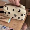 Letters Print Women Canvas Cosmetic Bags Cott Cloth Make Up Bag Pouch Little Handbag Clutch Travel Organizer Case For Girls