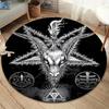 Sheep Skull Round Area Rug,Carpet Rug for Living Room Bedroom Sofa Playroom Decor,Non-slip Floor Mat