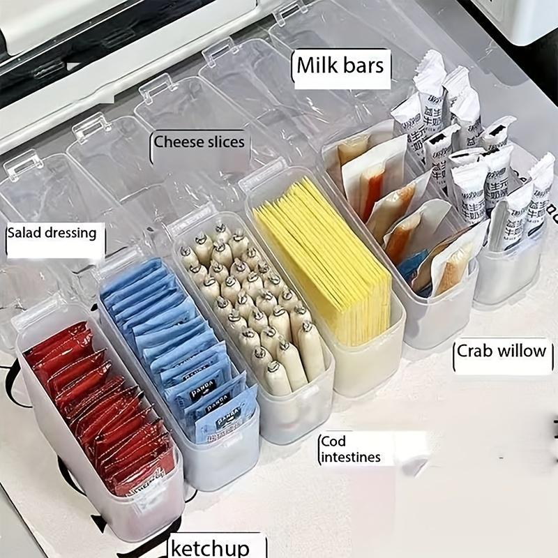 1pc Multi Purpose Kitchen Storage Box for Cheese Coffee Bags Seasonings Fridge Organization Stackable Design