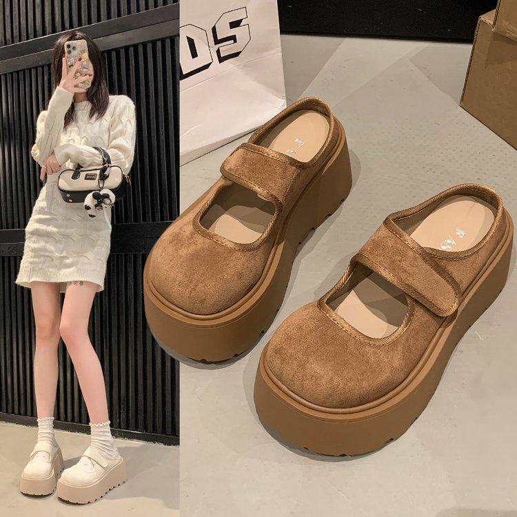 

Velcro Retro Thick-Soled Height-Increasing Outdoor Slippers - Spring 2025 Edition 37 рожевий