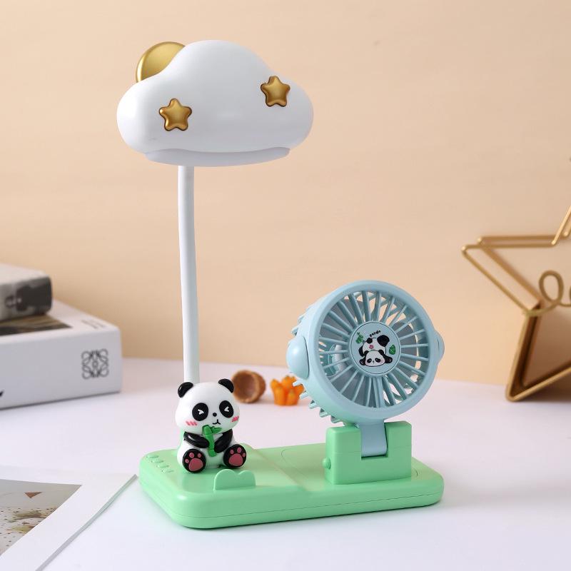 Rechargeable 2-in-1 Desk Lamp & Fan for Children's Bedroom