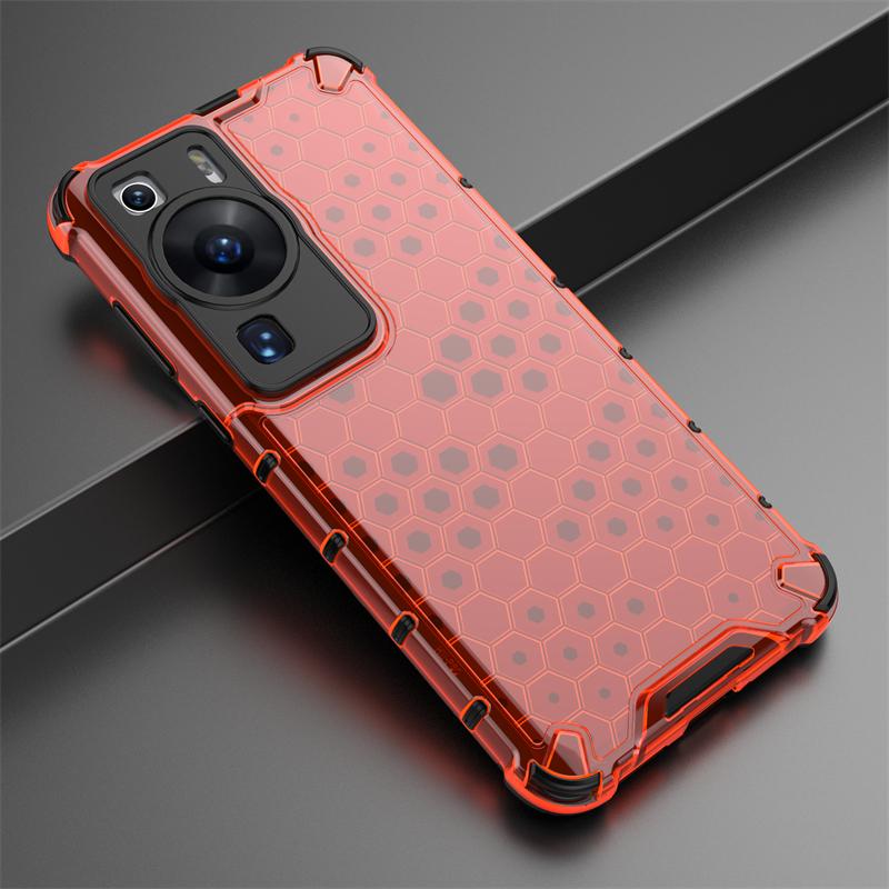 Shockproof Transparent Case For Huawei P60 Pro Bumper Honeycomb Armor Case For Huawei P60 Pro Case Cover For Huawei P60 P 60 Pro