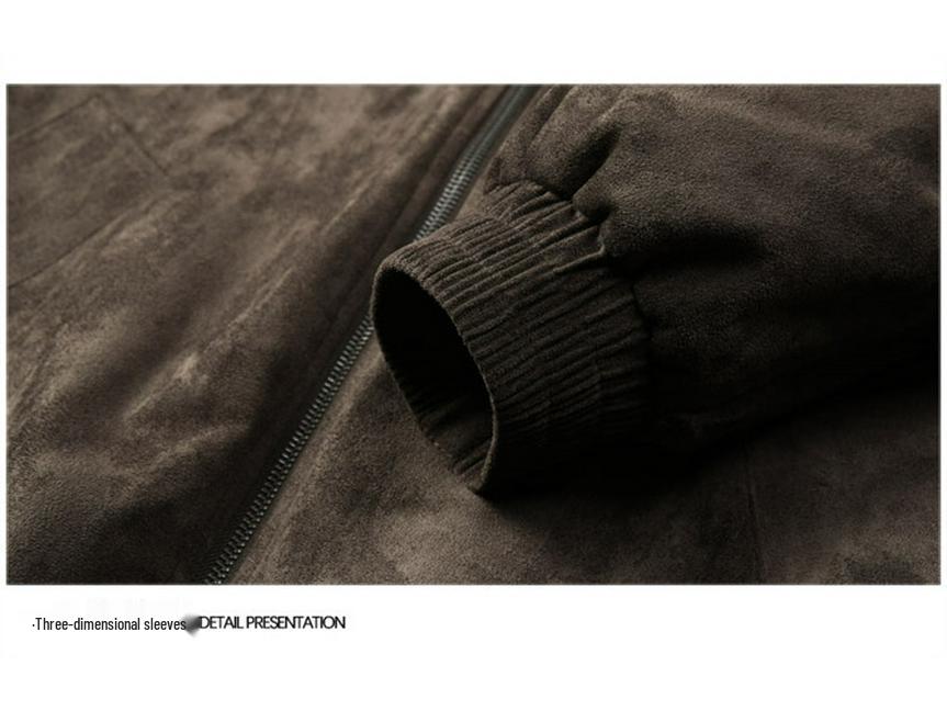 Lambswool Suede Faux Leather Jacket - Trendy Loose-Fit Autumn/Winter Retro Casual Outerwear