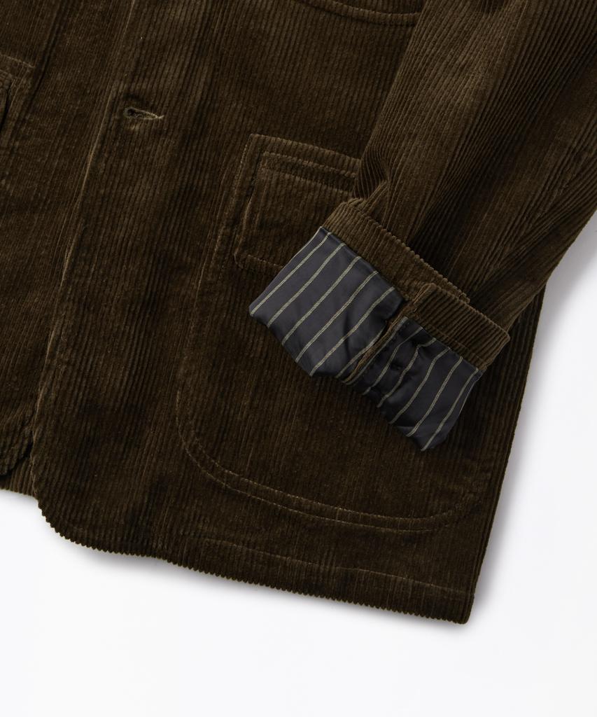 OUTSTANDING High Density Corduroy Classic 3-Button Jacket_Brown