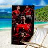 Man United Soccer Action Beach Towel - Soft, Absorbent Microfiber, Lightweight, Ideal for The Beach, Parties, Travel, Camping fan gifts