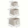 3Pcs Foldable Felt Storage Boxes Multi-Functional Home Organizer Baskets for Cosmetics, Stationery & Small Items