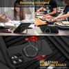 For iPhone 15 Pro Max Case Compatible with MagSafe Metal Kickstand PC+Silicone Phone Cover
