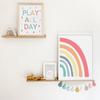 Colourful Rainbow Raindrop Play All Day Posters Prints Canvas Painting Nursery Wall Art Pictures Girls Room Home Decor