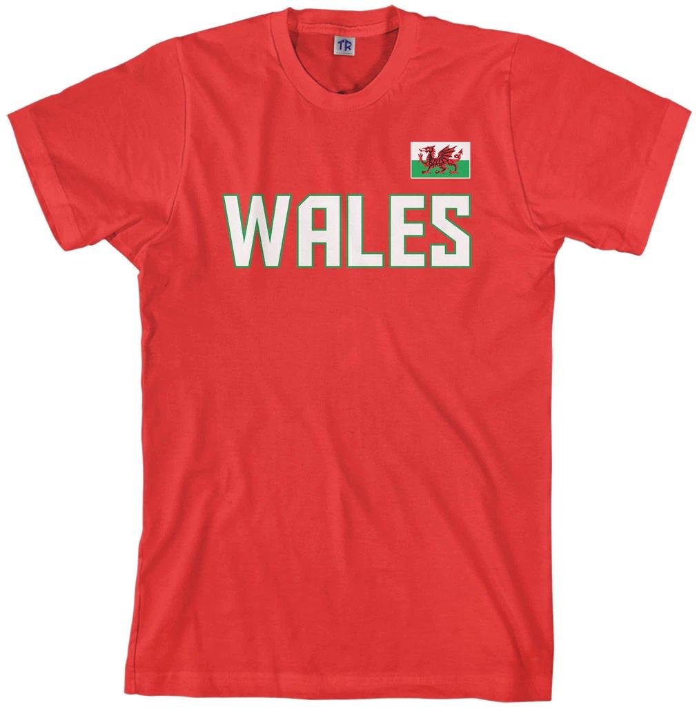 Threadrock Men s Wales National Team T shirt Welsh Soccer Flag XL