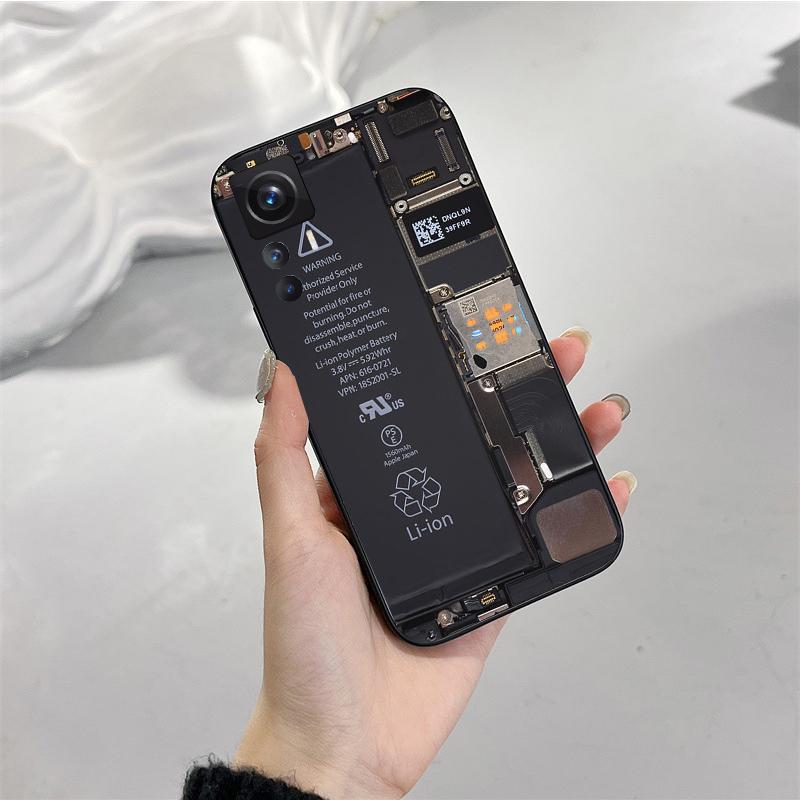 Phone Case for Xiaomi Mi 11T 11 12T Pro 10T 10 10Pro 12 11 Lite 5G NE 10pro Poco X3 Pro Poco F3 M3 Battery Circuit Board Case