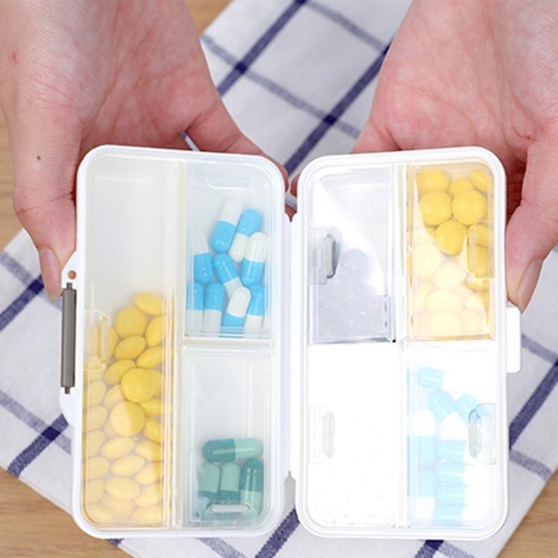 Multi Pocket Medicine Organizer 7-Day Pills Case Holder Container Storage Box for Supplements and Medications Organiser
