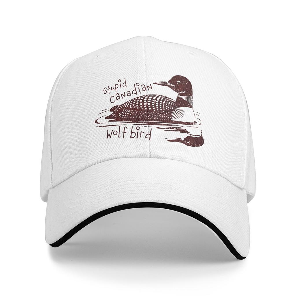 Spring Stupid Canadian Wolf Bird, Loon Lover, Canadian Wildlife Heated Rivalry Baseball Cap Sun Trucker Hat Unisex Snapback Cap