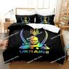3D Print Ukrainian Flag UKRAINE Bedding Set Duvet Cover Bed Set Quilt Cover Pillowcase Comforter king Queen Size Boys Adult