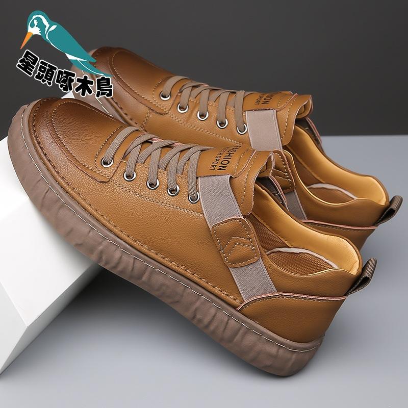 Men's shoes autumn new bread shoes retro men's tooling casual leather shoes genuine leather cow shoes